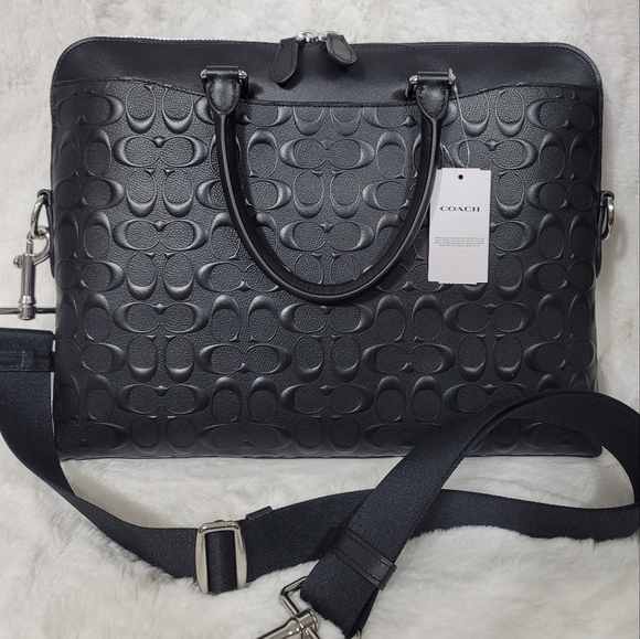 😘 NWT COACH SIGNATURE BUSINESS ATACHE COMPUTER WORK BUSINESS LAPTOP BAG - Picture 1 of 14